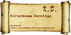 Kirschbaum Dorottya névjegykártya